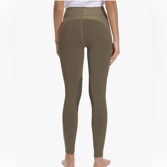 FITS T4 vented riding tights knee patch breeches size small caramel tan nwot - Picture 9 of 12